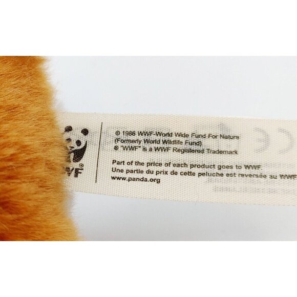 WWF Brown Tiger Plush Realistic Oranges Striped Stuffed Animal 1986 Vintage - Picture 4 of 6